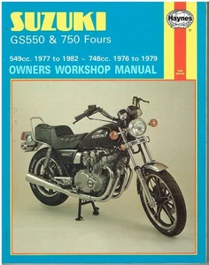 SUZUKI GS550 (INCL E L M T ) & GS750 (INCL D E L) 1977-82 OWNERS WORKSHOP MANUAL - Picture 1 of 1