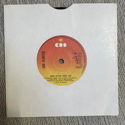 Ian Hunter - Once Bitten Twice Shy - Vinyl Record 7" Single 45  rpm CBS 3194 - Image 1 of 3