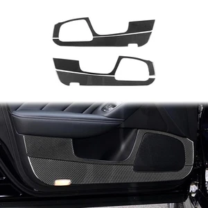 For Infiniti Q50 2014-2020 Real Carbon Fiber Front Door Speaker Frame Cover Trim - Picture 1 of 10