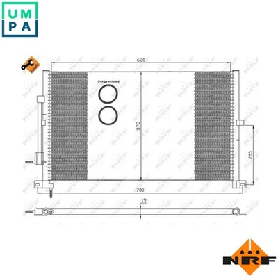 CONDENSER AIR CONDITIONING 35365 FOR FORD MONDEO/III/Mk/Clipper/Turnier 1.8L - Image 1 of 4