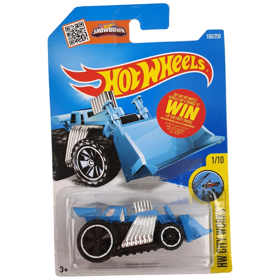 Hot Wheel SPEED DOZER HW City Works Bulldozer 2015 Blue 166/250 NEW Sent In Box - Image 1 of 4