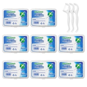 Dental Floss Picks High Toughness Professional Toothpicks Sticks 8-Pack(400pc... - Picture 1 of 8