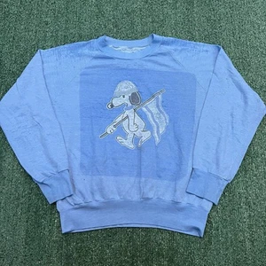 Vintage 1960s Light Blue Jewish Snoopy Charlie Brown White USA Rare Size Medium - Picture 1 of 8