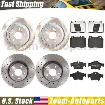 Rotores de freno delanteros traseros Brembo OE pastillas de freno para Mercedes-Benz CL500 2003-2006 Foto 1 de 4