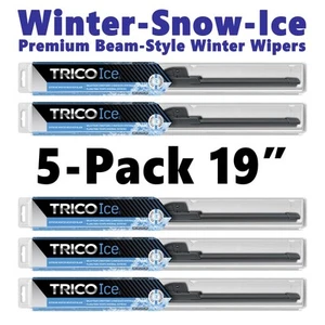 Paquete de 5 cuchillas limpiaparabrisas de invierno de 19" súper premium estilo haz Trico ICE 35-190 (x5) - Imagen 1 de 12