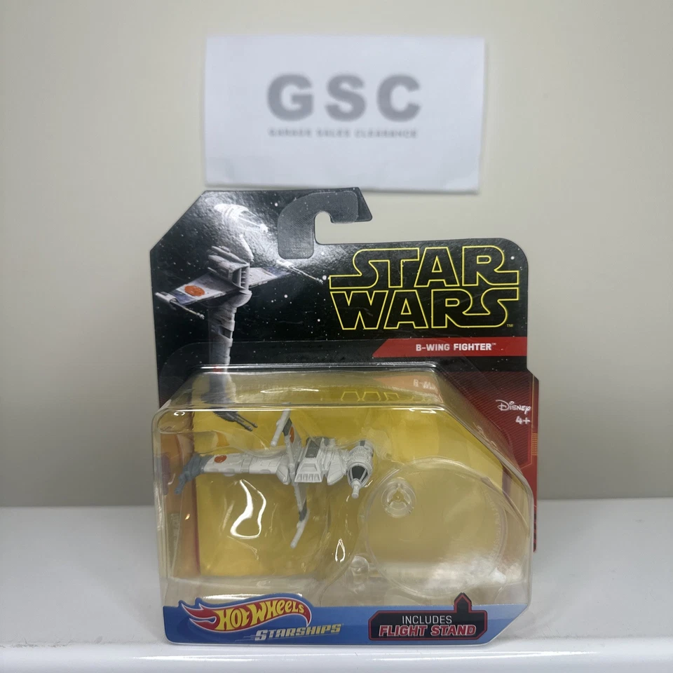 Hot Wheels Star Wars Starships B-Wing Fighter con soporte de vuelo SELLADO Foto 1 de 2