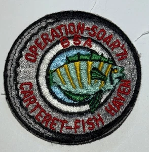 1971 Operation SOAR Carteret Fish Haven  Patch  Boy Scout BW5 - Picture 1 of 1