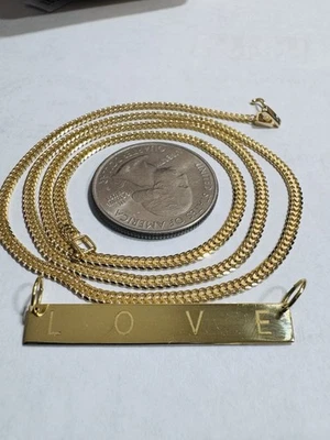 "Collar Heartbitz Love de oro puro real sólido de 18 quilates 750 19,6/20"" de largo 7,83 g 2,5 mm" Foto 1 de 4