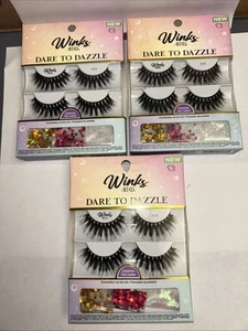 3 x Ardell - Winks - Dare to Dazzle, #111 Customizable Lashes - Picture 1 of 1