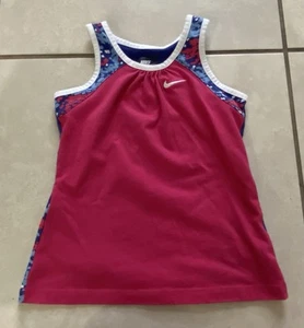 Nike Girls Tank Top, Size 5 (Small), Multi-Color Red/Blue - Picture 1 of 4