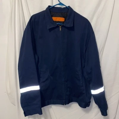 Red Kap JT22 Work Jacket XL Navy Quilted Insulated Uniform Reflective Safety - Image 1 of 4