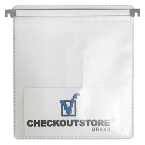 Lot blanc de manches suspendues en plastique recharge double face CD - Photo 1/1