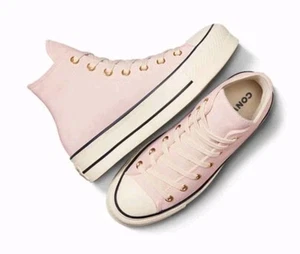 Converse CTAS Suede Lift Hi Platform Pale Petal Women’s Size 7 Pink A13823C - Picture 1 of 9