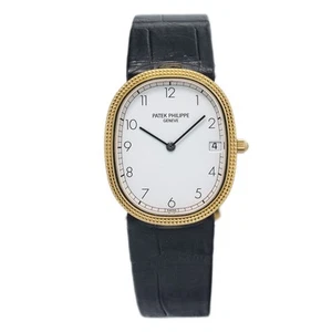 Patek Philippe Ellipse 3988J 18k Yellow Gold Swiss Quartz White Dial Men 27mm - Picture 1 of 6