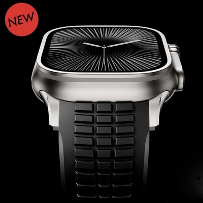 Luxury Rubber Strap for Apple Watch Ultra 2 46/49mm S10 9 8 7 6 Sport Watchband - Image 1 of 4