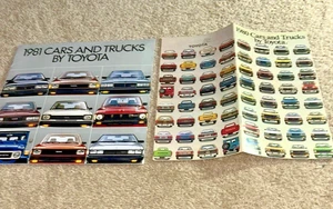 2 CARS AND TRUCKS BY TOYOTA Brochures from 1980 & 1981 - Picture 1 of 24