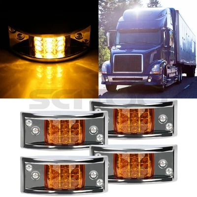 Marcador lateral 4 peças para 2009 2014-2015 Kenworth K270 6,7L Kenworth K370 T170 6,7L - Imagem 1 de 4