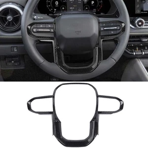 Carbon Fiber Style Interior Steering Wheel Trim Cover Fit For Chevrolet Colorado - Picture 1 of 7