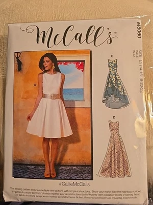 McCalls M8060 Misses 14 to 22 Fit and Flare Dress Uncut Sewing Pattern New - Image 1 of 2