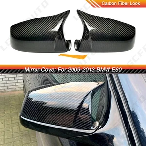 Carbon Fiber Style Side Mirror Cover Cap for BMW E60 F10 F11 F06 F12 F13 F01 F02 - Picture 1 of 16
