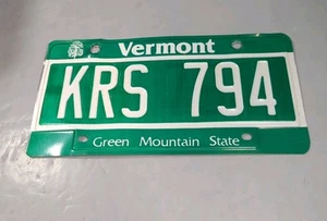 License Plate Vermont Green Mountain State Maple Tree #KRS 794 Expired - Picture 1 of 7