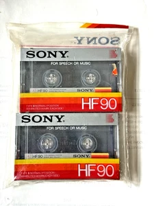 NOS Factory Sealed Pack of 2 Sony HF 90 See Through Cassettes - Bild 1 von 2