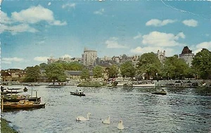 River Thames & Windsor Castle England pm 1962 Postcard - Picture 1 of 2
