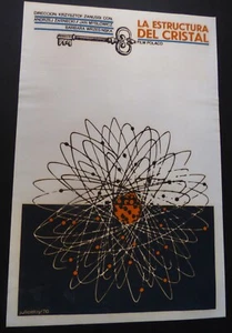 Póster Original Años 70 CUBANO Serigrafía para Película Polaca ESTRUCTURA DE CRISTALES Cuba - Imagen 1 de 9