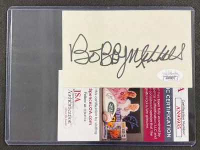 Bobby Mitchell Signed 3x5 Index Card JSA Certified NFL Cleveland Browns HOF '83! - Image 1 of 4