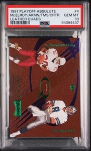 Playoff Absolute 4 McElroy Leather Quads PSA 10 Low Pop 1997 - Foto 1 di 2