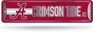 Alabama Crimson Tide Metal Street Sign 4" X 15"  - Licensed By Rico - Picture 1 of 2
