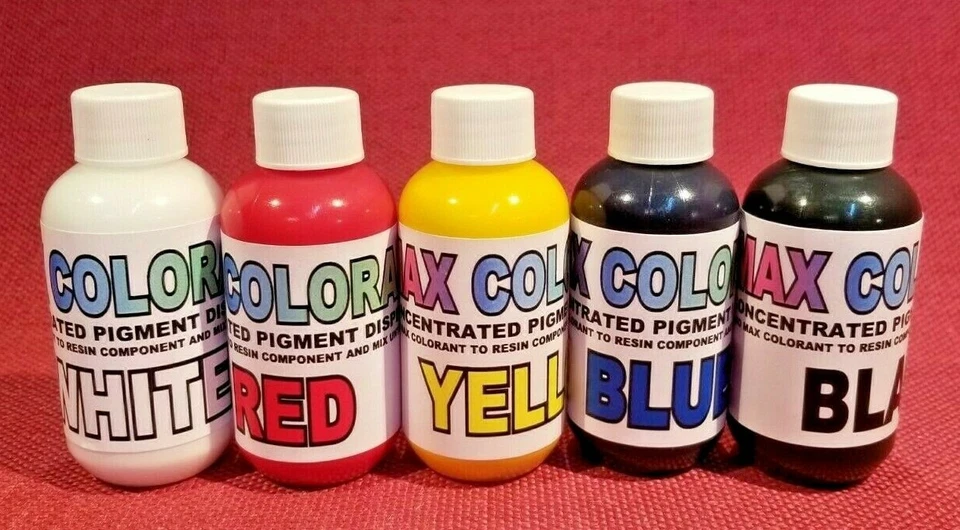 MAX COLORANT KIT Color Pigment Paste 4 Epoxy Resin FDA Compliant, 5 Base Color Kit Make All Color