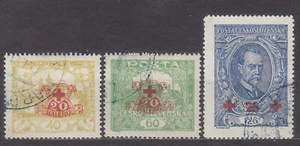 CZECHOSLOVAKIA - COMPLETE SET RED CROSS 1920 Sc. B130-B132 Mi. 196-198 - used - Bild 1 von 1