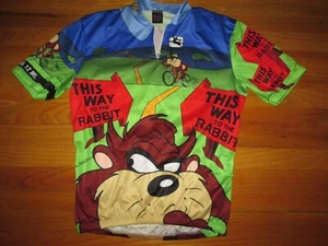 Giordana TAZMANIAN DEVIL 90s Vtg 1/4 Racing Cycling Jersey Medium MADE IN ITALY - Picture 1 of 8