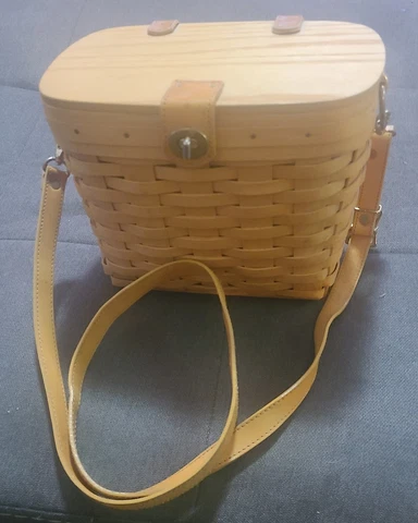 Longaberger Purse Basket With Plastic Liner Cover