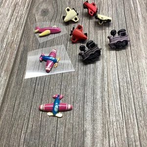 Train Planes DIY Crafters Scrapbooking Mixed Lot Various Shapes Colors Sizes 9 - Picture 1 of 12