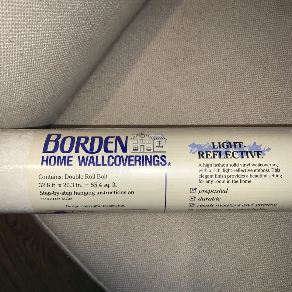 Vintage Wallpaper 2 Rolls Borden Light Reflective Wallpaper Pattern Number WS365