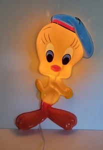 De colección 1992 Looney Tunes Piolín Pájaro 24” Cabezales Iluminados Escultura de Pared TWE 00343 - Imagen 1 de 3