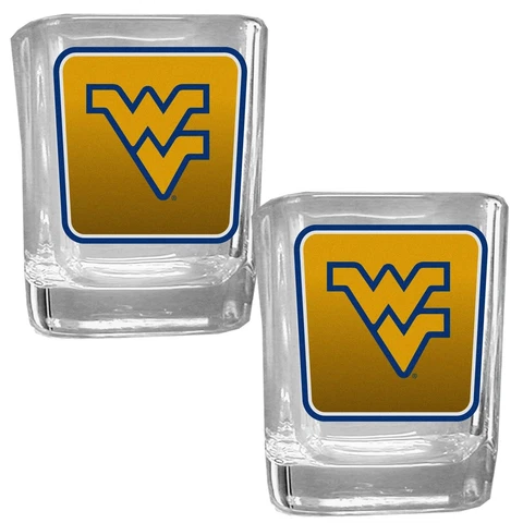 NCAA Siskiyou Sports Fan Shop West Virginia Mountaineers Square Glass Shot Gl Cover