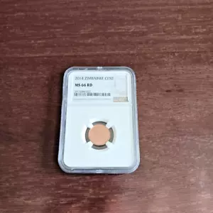 2014 Zimbabwe 1 Cent Bond Coin MS 66 RD - Picture 1 of 4