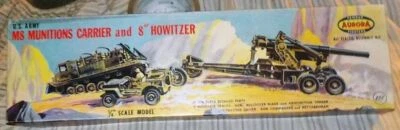 VINTAGE [1958] AURORA M8 MUNITIONS CARRIER & 8" HOWITZER 1/48--ONE BAG SEALED - Image 1 of 4