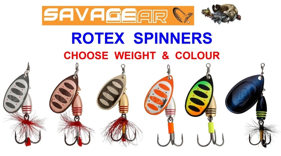 SAVAGE GEAR ROTEX SPINNER COARSE SEA FISHING LURES SALMON TROUT PERCH PIKE MEPPS - Image 1 of 1
