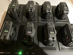Lot of 8 Panasonic WV-TW370 Body Worn Camera w/ Multi-Dock Charger WV-TC370 - Picture 1 of 15