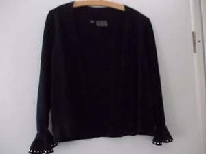 Neuer Bolero schwarz mit gerüschten Ärmelenden, festlich Gr. 40/42 - Bild 1 von 4