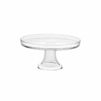 Alzata tonda per dolci e frutta in vetro trasparente - Immagine 1 di 2