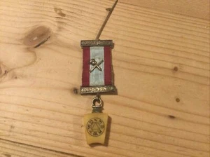 Vintage Masonic Mark Master Breast Jewel / Medal on Ribbon - Picture 1 of 2