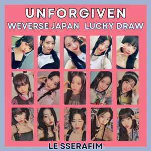 LE SSERAFIM UNFORGIVEN JAPÓN 2DA TARJETA FOTOGRÁFICA ÚNICA Lucky Draw Weverse Jpan - Imagen 1 de 61
