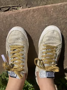 Golden Goose Deluxe Brand Size 5/38 trainers, May sparkle Silver & Gold Glitter - Picture 1 of 12
