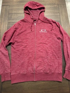 Oakley Hoodie Mens Medium Full Zip Sweatshirt Athletic Casual Drawstring - Picture 1 of 8