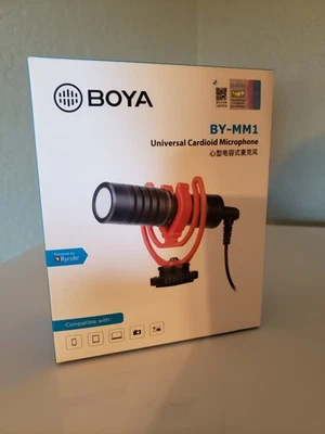 BOYA BY-MM1 UNIVERSAL Cardioid Shotgun Microphone Nikon Canon DSLR Smartphone - Image 1 of 4
